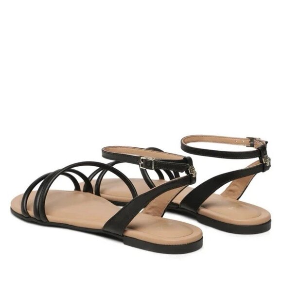 BOSS Millie Women's Black Leather Sandals US 7 (EU 37) MSRP $274 - Picture 3 of 10